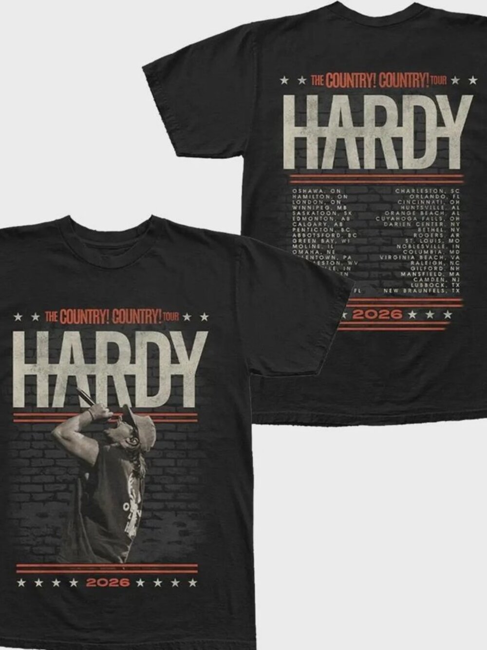 Hardy Country Country Tour 2026 Unisex T-Shirt - Picture 1 of 3